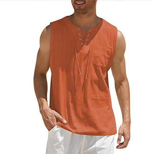 Camiseta Casual para Hombre con Cuello y Corbata - Manga Corta - Image 27