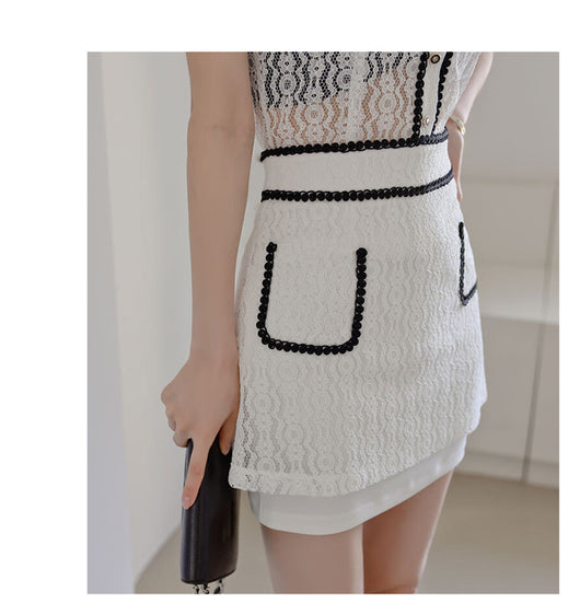Conjunto Elegante: Blusa de Volantes y Falda Cintura Alta - Image 13