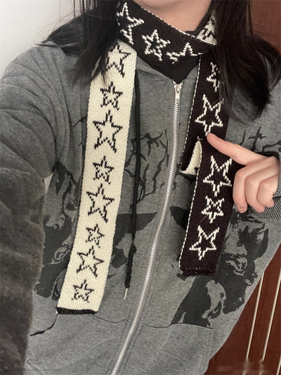 Bufanda Tejida con Estrellas para Otoño e Invierno - Image 15