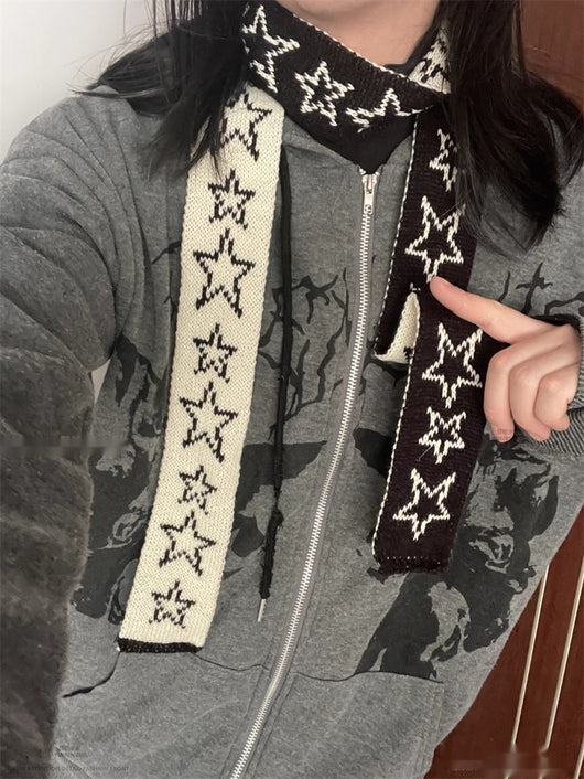 Bufanda Tejida con Estrellas para Otoño e Invierno - Image 15