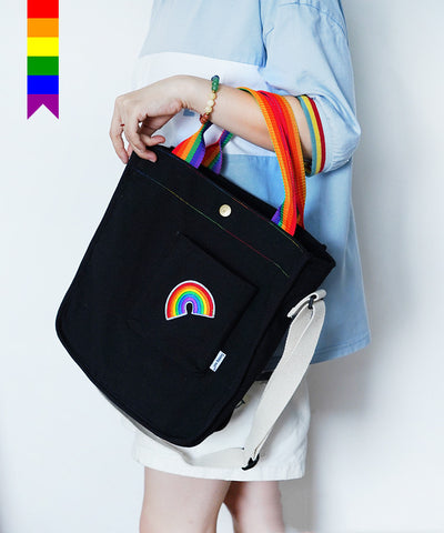 Bolsa Mensajera Portátil para Parejas Blanco y Negro - Image 6