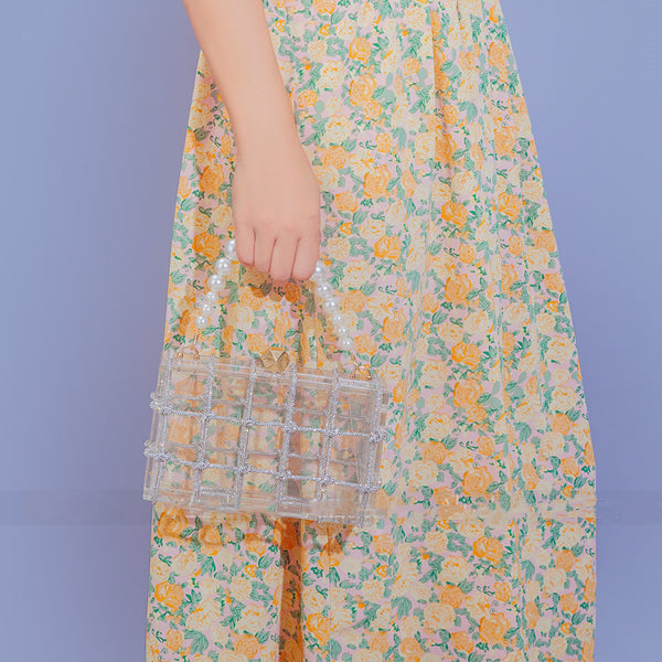 Bolso Cuadrado Pequeño de Acrílico Transparente para Mujer