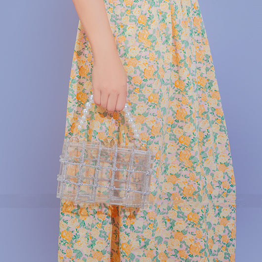 Bolso Cuadrado Pequeño de Acrílico Transparente para Mujer
