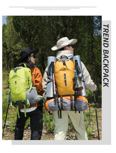 Mochila de Trekking AZELA Electron 40L - Blanco y Azul Marino para Senderismo y Viajes - Image 44