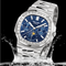 Reloj Elegante para Hombre Esfera Azul Diamante Diseño Cuadrado Grande
