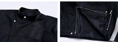Chaqueta Motociclista con Solapa Oblicua - Image 11