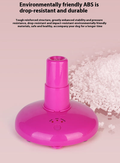Pink automatic cat toy with a rotating pole and a brown feather attachment, measuring 15cm high. - Image 13
