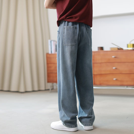 Pantalones Vaqueros Holgados de Pierna Ancha para Hombre - Image 3