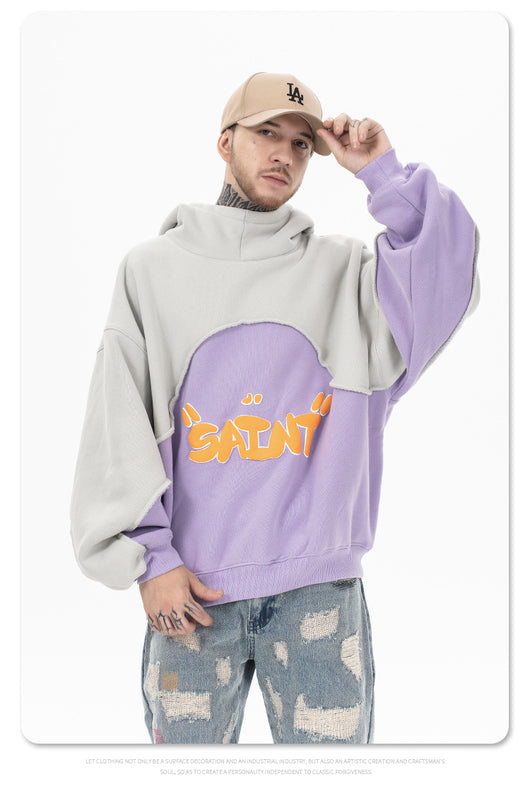 Sudadera con Capucha Acolchada de Terciopelo y Contraste de Colores - Image 15