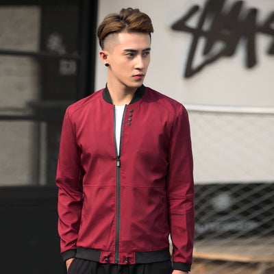 Chaqueta Casual para Hombre Cuello Alto Ajustado Talla Grande - Image 3