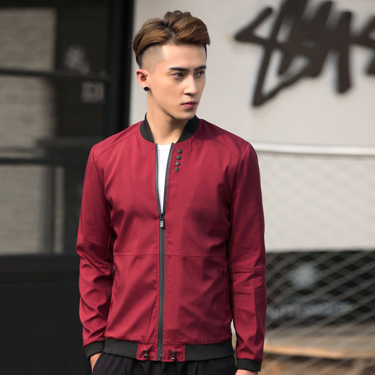 Chaqueta Casual para Hombre Cuello Alto Ajustado Talla Grande - Image 3