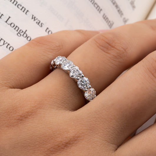 Anillo de Plata Esterlina con Moissanita Chapado - Image 8