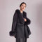 Abrigo de Lã Reversível com Pelo de Raposa Real - Elegância Outono Inverno