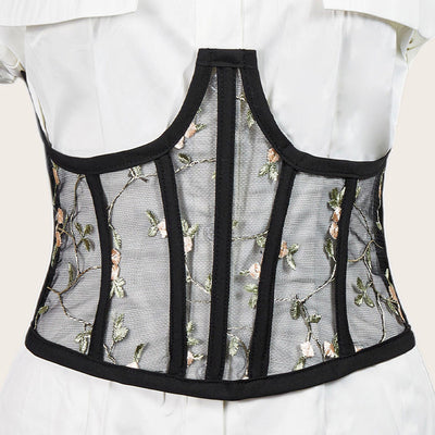Faja Reductora Femenina con Malla Elástica y Detalles Bordados - Image 8