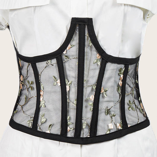 Faja Reductora Femenina con Malla Elástica y Detalles Bordados - Image 8