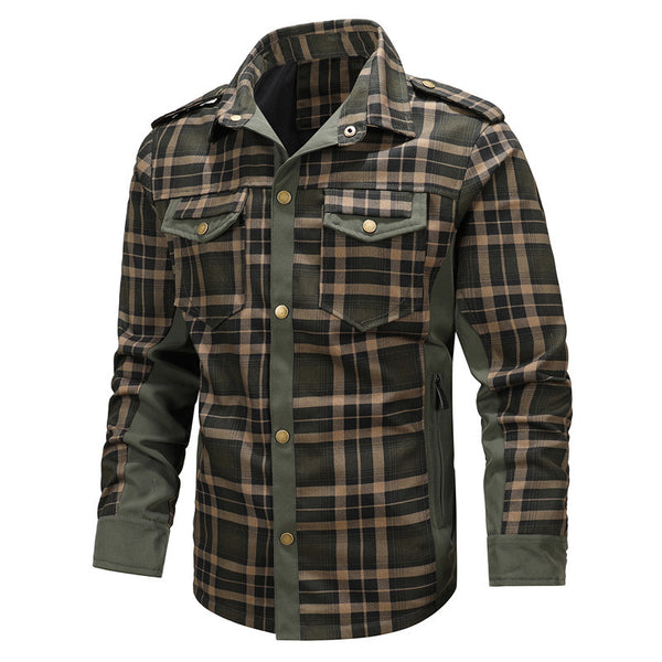 Chaqueta Camisa Casual a Cuadros para Hombre