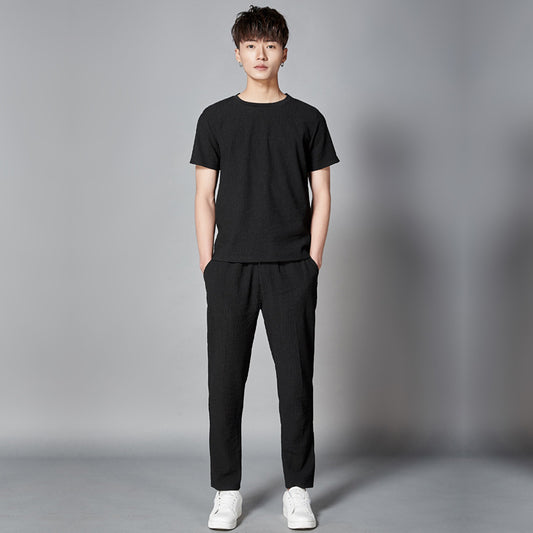 Conjunto Deportivo Casual para Hombre - Camiseta Manga Corta y Pantalón