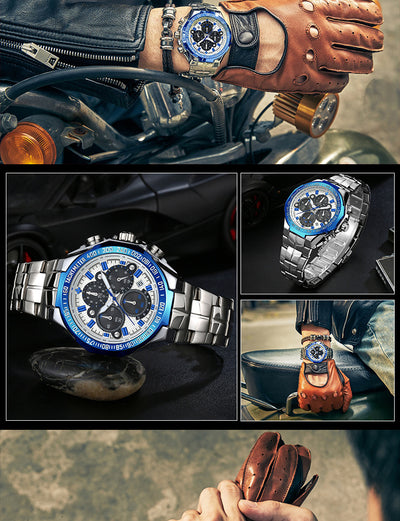 Reloj de Pulsera de Acero con Siete Manecillas Resistente al Agua - Image 17