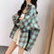 Camisa Cuadros Suelta Primavera Otoño