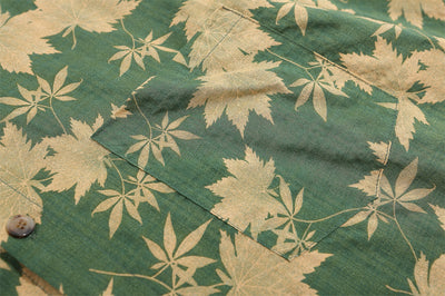 Camisa Manga Larga Estampado Hoja de Arce Hombre Estilo Japonés Primavera Otoño - Image 10