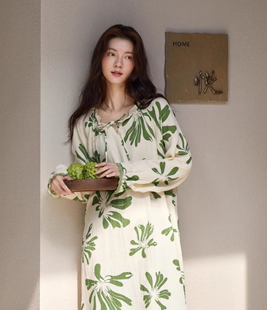 Pijamas de Gasa de Algodón para Primavera y Verano - Image 5