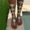 Sandalias Romanas Planas con Strass para Mujer - Estilo Verano