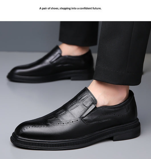 Zapatos de Cuero Puntiagudos Estilo Británico para Hombre - Image 20