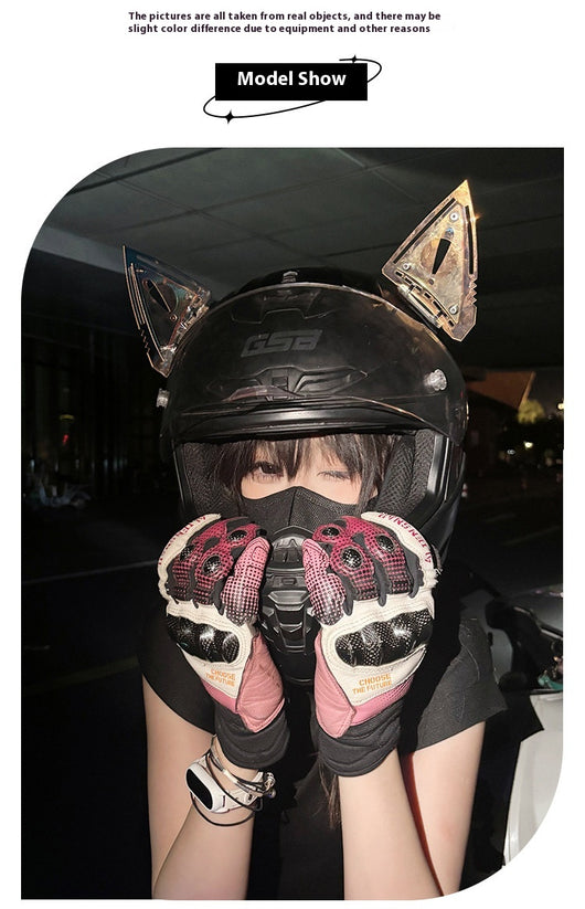 Conjunto de Armadura Mecánica Cyberpunk con Máscara, Protectores de Brazos y Diadema de Orejas de Gato - Image 14