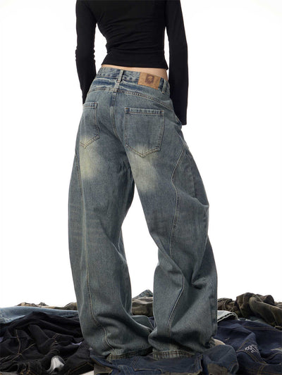Jeans Retro Acampanados con Lavado Desgastado para Mujer - Image 6