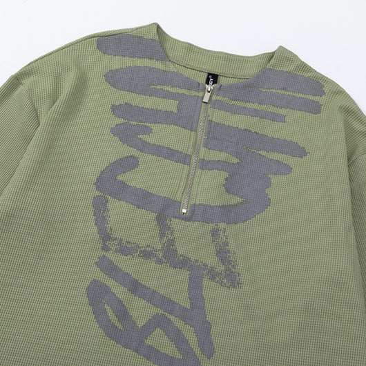 Playera Manga Larga Cuello Redondo Hombre Diseño Graffiti Abstracto - Image 12