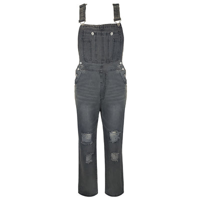 Jumpsuit Denim para Mujer con Roturas - Overol Ajustado Casual - Image 12