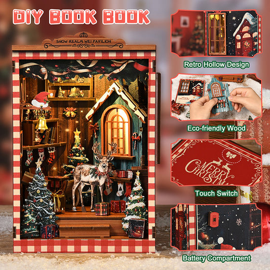 Soporte Decorativo Cabaña Nevada con Gafas - Diseño Creativo y Funcional