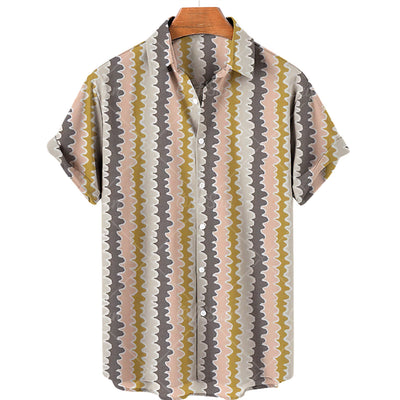 Camisa Vintage de Verano para Hombre Cuello V Talla 5XL - Image 28