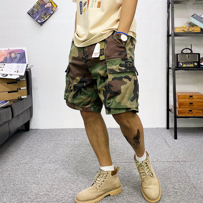 Pantalones Cortos Cargo Tácticos de Camuflaje con Múltiples Bolsillos - Image 13