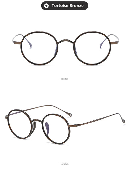 Lentes Retro de Titanio Puro - Marco Redondo Vintage - Image 19