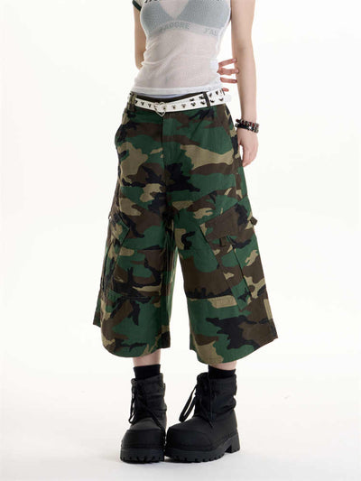 Pantalones Cargo Camuflaje Estilo Retro Americano - Image 4