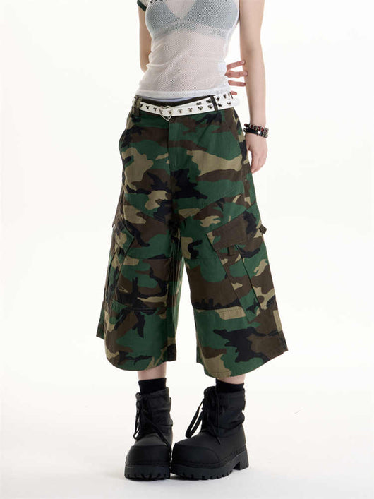 Pantalones Cargo Camuflaje Estilo Retro Americano - Image 4