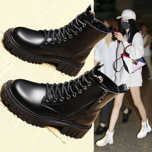Botines Cortos Estilo Británico para Mujer - Diseño Moderno y Versátil - Image 11
