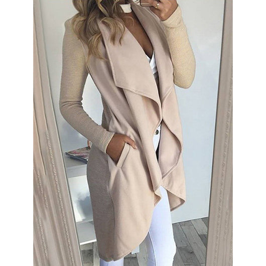 Abrigo Trench Largo Entallado Talla Grande con Cuello Polo - Image 17