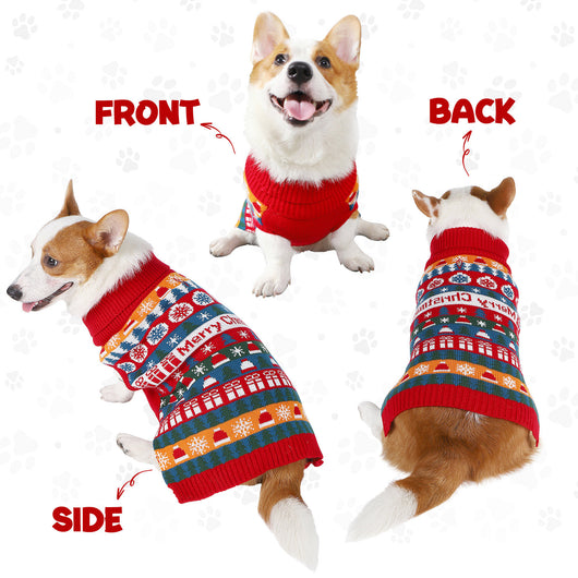 Suéter Navideño para Mascotas Rojo en Acrílico - Image 2