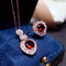 Anillo de Granate Mozambique Natural - Conjunto Exclusivo