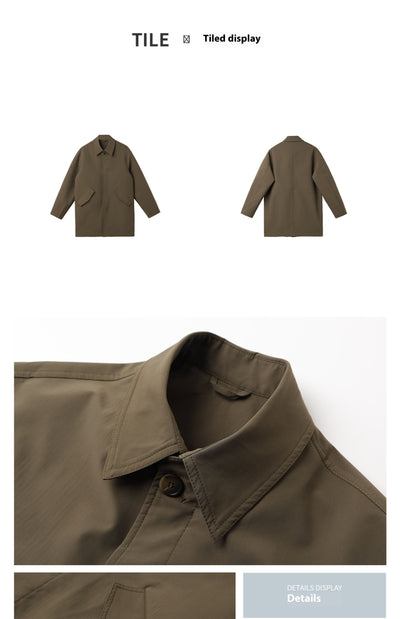 Abrigo Holgado Largo Tipo Duster para Hombre - Image 11