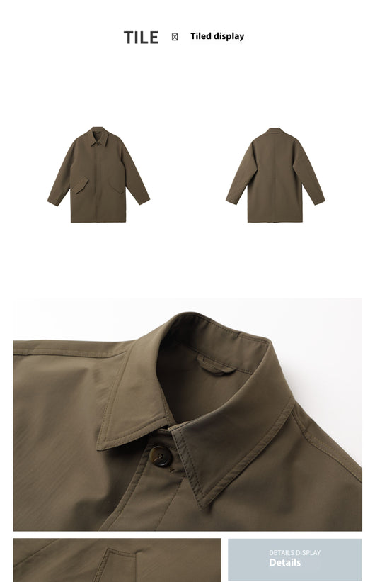 Abrigo Holgado Largo Tipo Duster para Hombre - Image 11