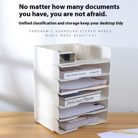 Organizador Multiuso A4 con Bandejas Apilables para Escritorio - Image 2