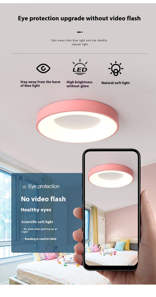 Lámpara de Techo LED Minimalista Redonda Macaron con Protección Ocular - Image 40