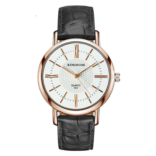 Reloj Pulsera Pareja Oro Rosa con Números Romanos - Diseño Elegante Unisex - Image 3