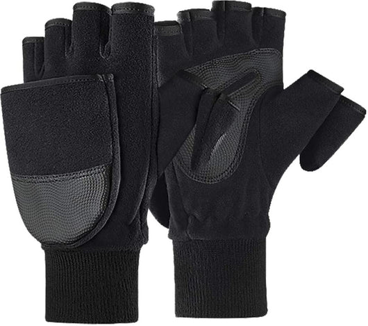 Guantes Deportivos Polar Fleece Medio Dedo con Pantalla Táctil y Agarre Antideslizante - Image 9