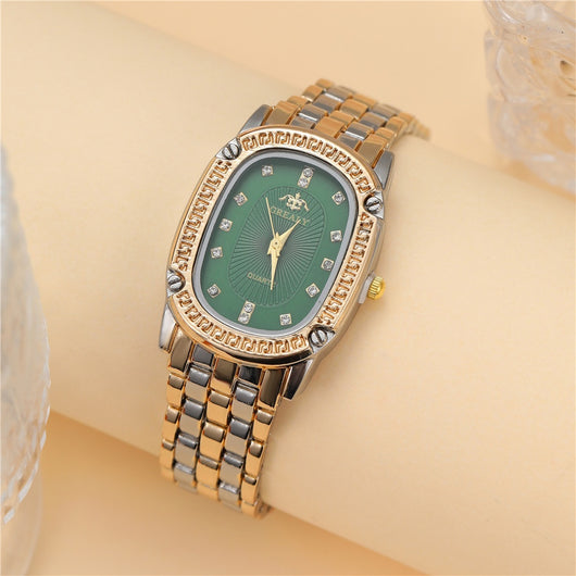 Reloj de Lujo con Esfera Ovalada y Cristales Brillantes Multicolor - Image 15