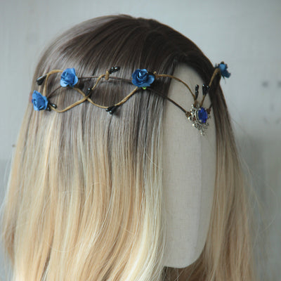 Diadema Hoja con Gota de Agua - Tocado de Hada Elfa Mágico para Mujer - Image 5