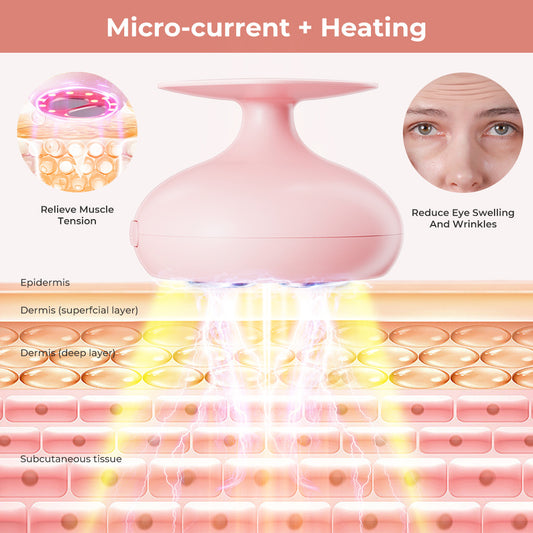 Dispositivo de Belleza Facial con Microcorriente y 7 Colores LED